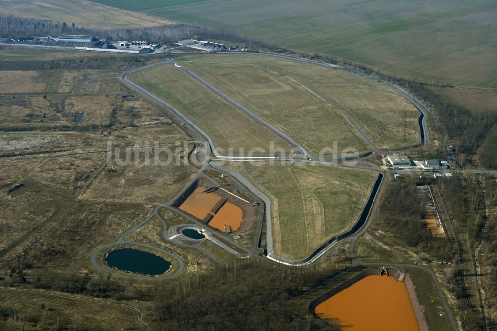 Luftbild Renneritz - Renaturierung der Abraumhalde Grube Freiheit III in Renneritz im Bundesland Sachsen-Anhalt, Deutschland