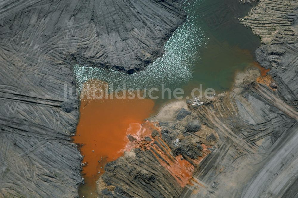 Ronneburg aus der Vogelperspektive: Renaturierungsflächen der Wismut bei Ronneburg