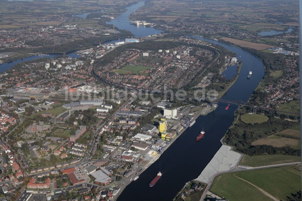 Luftbild Rendsburg - Rendsburg am Nord-Ostsee-Kanal im Bundesland Schleswig-Holstein