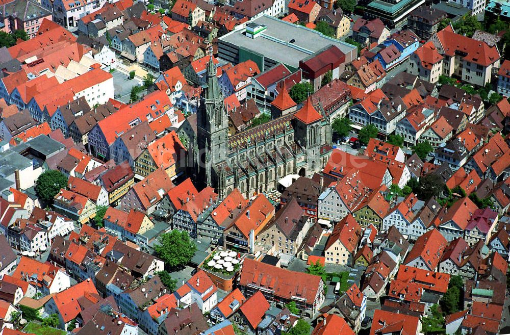 Reutlingen von oben - Reutlingen Marienkirche