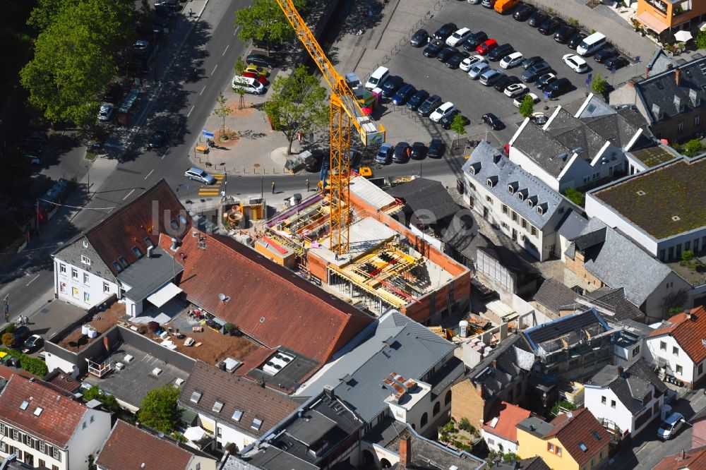 Luftbild Wiesbaden - Revitalisierung und Erweiterungs- Baustelle am Gebäudekomplex des Einkaufszentrum Nolte's Frische Center in Wiesbaden im Bundesland Hessen, Deutschland