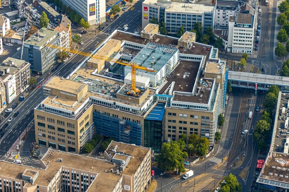 Luftbild Düsseldorf - Revitalisierung des Kino - Gebäude UFA Palast im Ortsteil Stadtmitte in Düsseldorf im Bundesland Nordrhein-Westfalen, Deutschland
