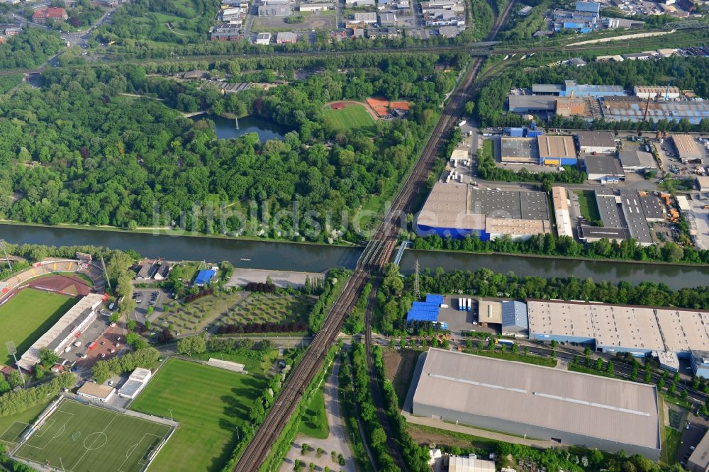 Luftaufnahme Oberhausen - Rhein-Herne-Kanal in Oberhausen im Bundesland Nordrhein-Westfalen