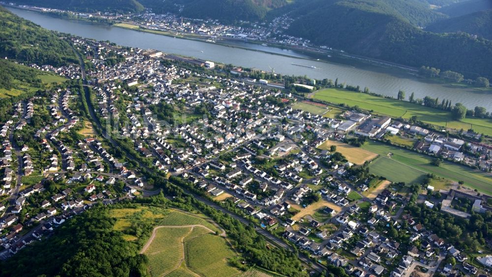 Rheinbrohl von oben - Rheinbrohl im Bundesland Rheinland-Pfalz, Deutschland