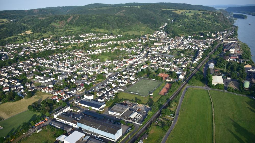 Rheinbrohl aus der Vogelperspektive: Rheinbrohl im Bundesland Rheinland-Pfalz, Deutschland