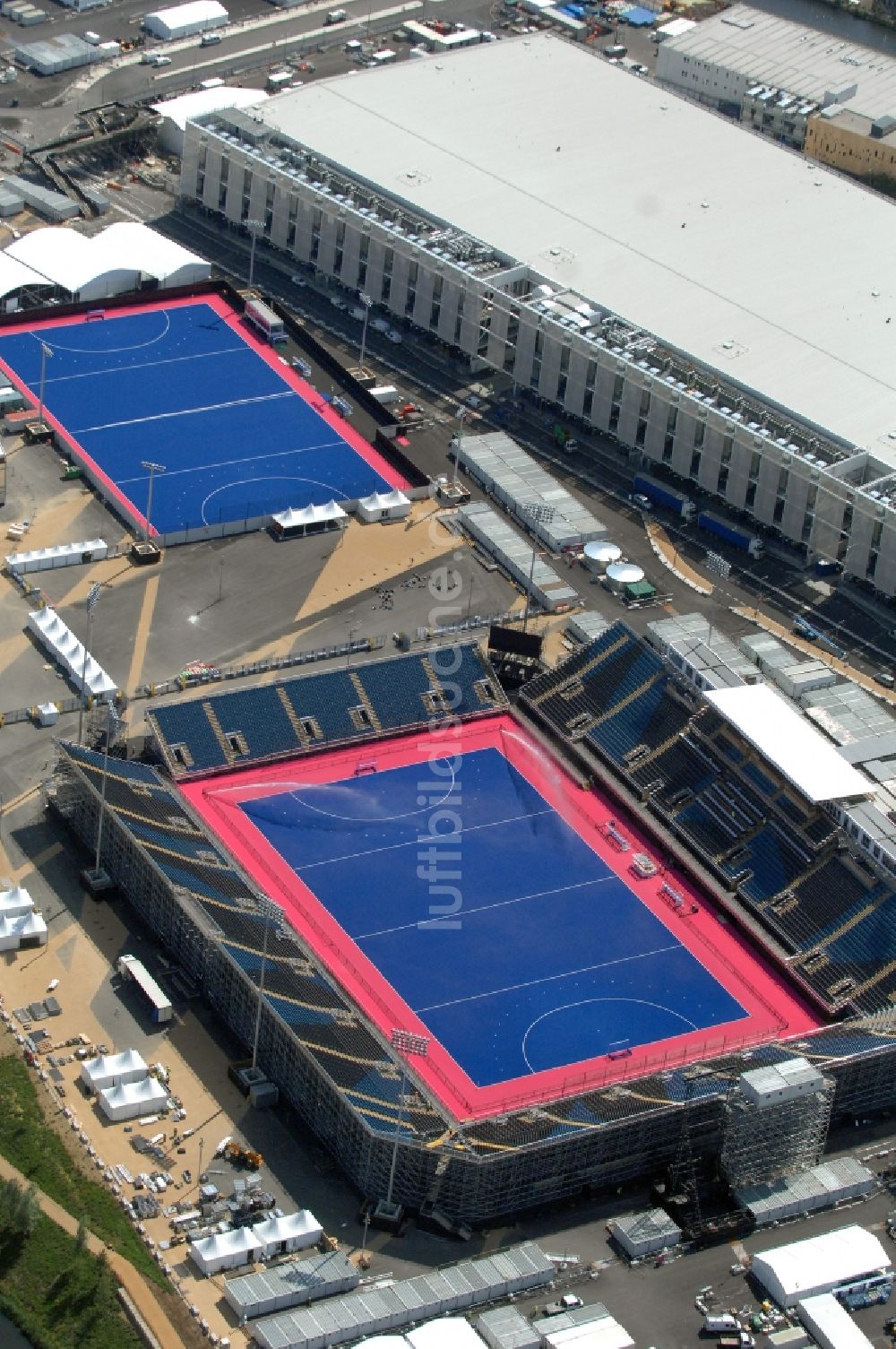 London von oben - Riverbank Arena im Olympiapark ein Austragungsort der Olympischen Spiele 2012