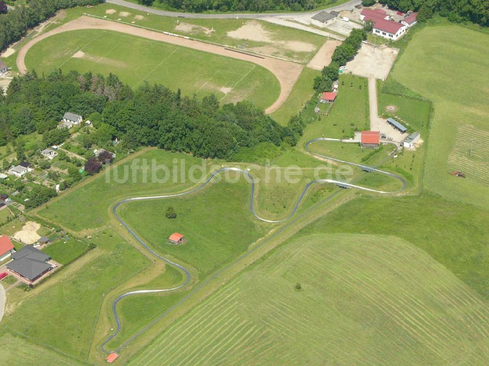 Luftaufnahme Burg Stargard - Rodelbahn von Burg Stargard
