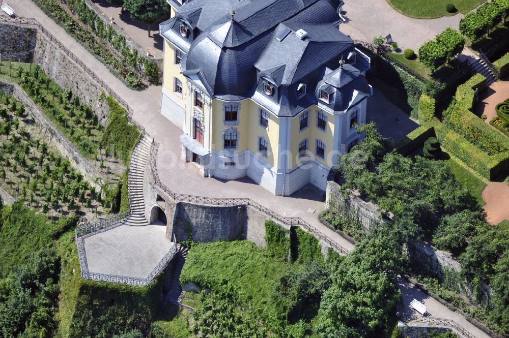 Dornburg-Camburg von oben - Rokoko- Schloss in Dornburg-Camburg im Bundesland Thüringen