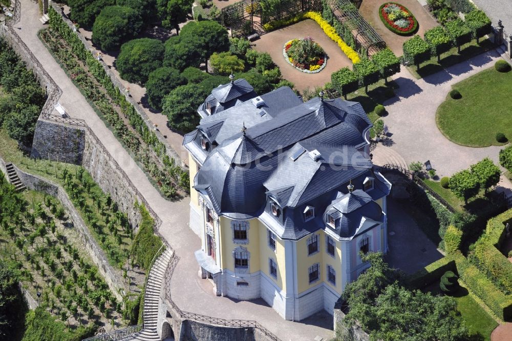 Dornburg-Camburg aus der Vogelperspektive: Rokoko- Schloss in Dornburg-Camburg im Bundesland Thüringen