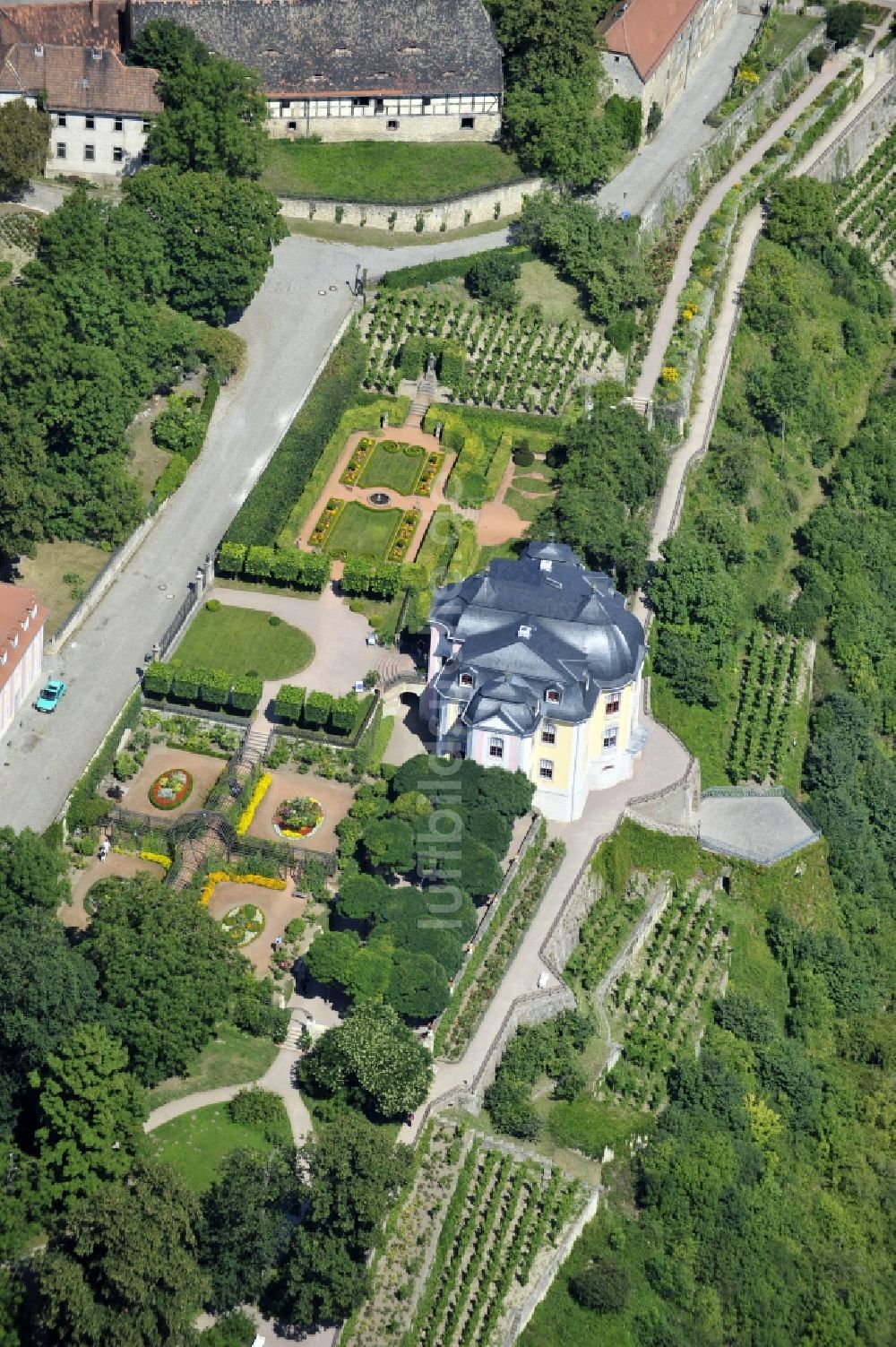 Luftbild Dornburg-Camburg - Rokoko- Schloss in Dornburg-Camburg im Bundesland Thüringen