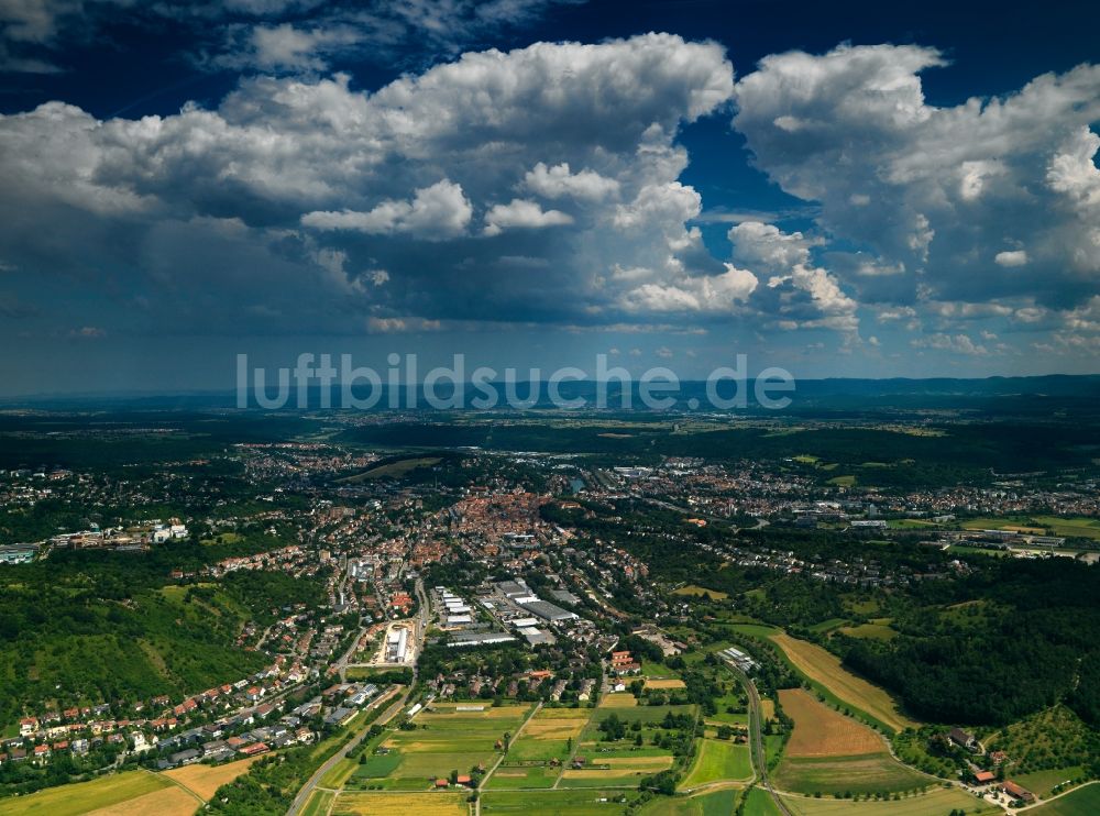 Rottenburg von oben - Rottenburg am Neckar im Bundesland Baden-Württemberg