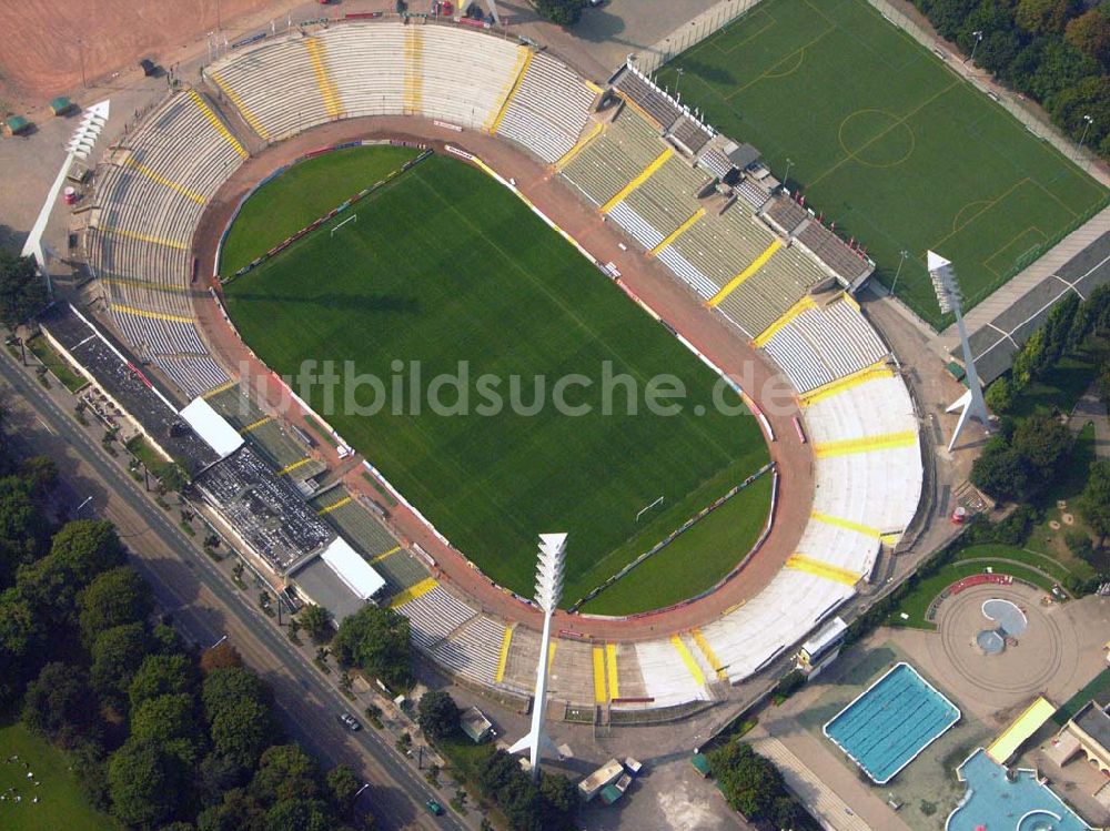 Dresden aus der Vogelperspektive: Rudolf-Harbig-Stadion Dresden