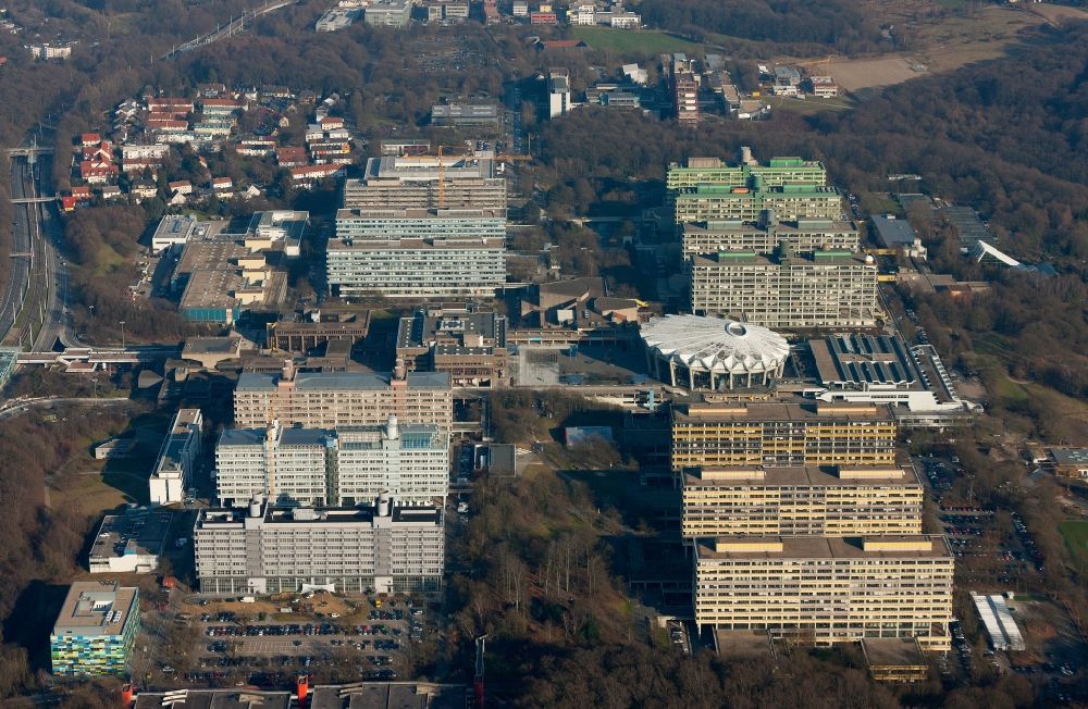 Bochum von oben - Ruhr-Universität Bochum im Bundesland Nordrhein-Westfalen