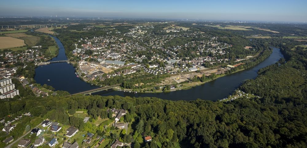 Luftaufnahme Essen - Ruhrbogen bei Steele einem Stadtteil von Essen im Ruhrgebiet in Nordrhein-Westfalen