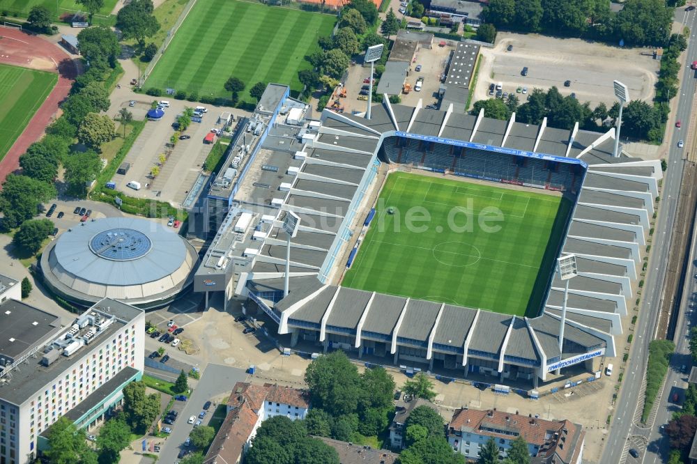 Bochum von oben - Ruhrstadion / Rewirpowerstadion Bochum im Bundesland Nordrhein-Westfalen