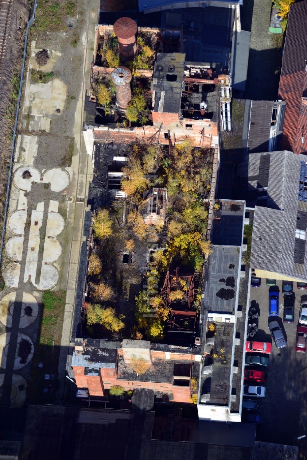 Luftaufnahme Vienenburg - Ruine der ehemaligen Malzfabrik in Vienenburg im Bundesland Niedersachsen