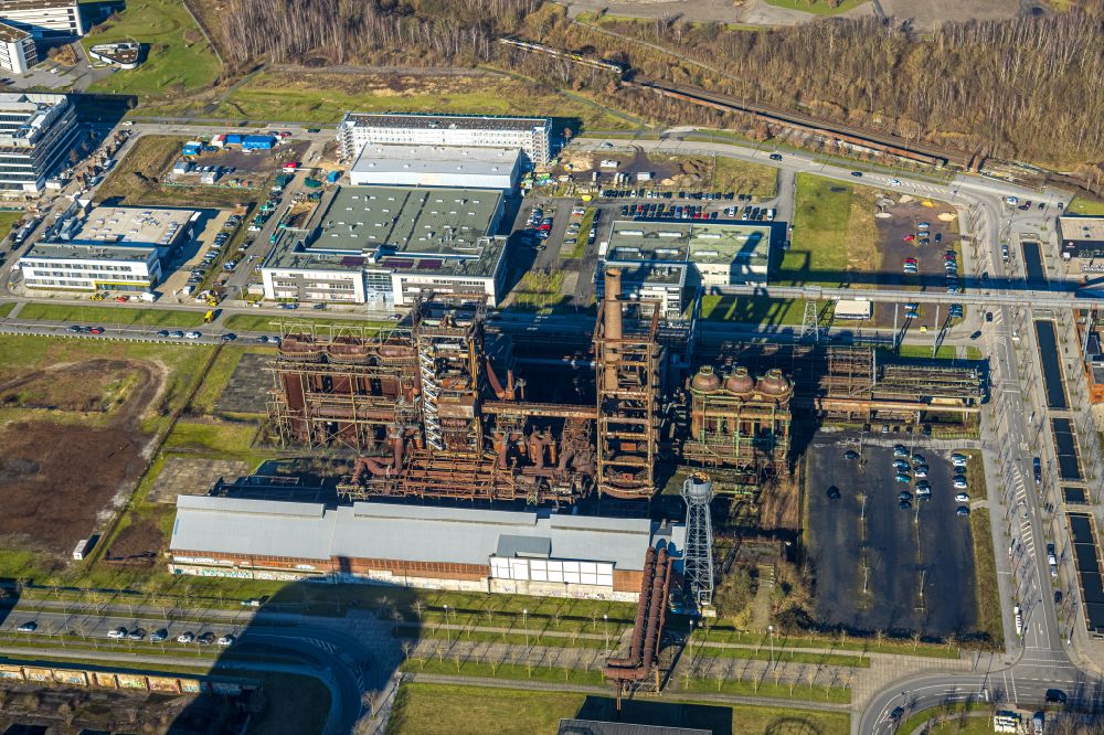 Dortmund aus der Vogelperspektive: Ruine des ehemaligen Stahlwerks in Dortmund im Bundesland Nordrhein-Westfalen