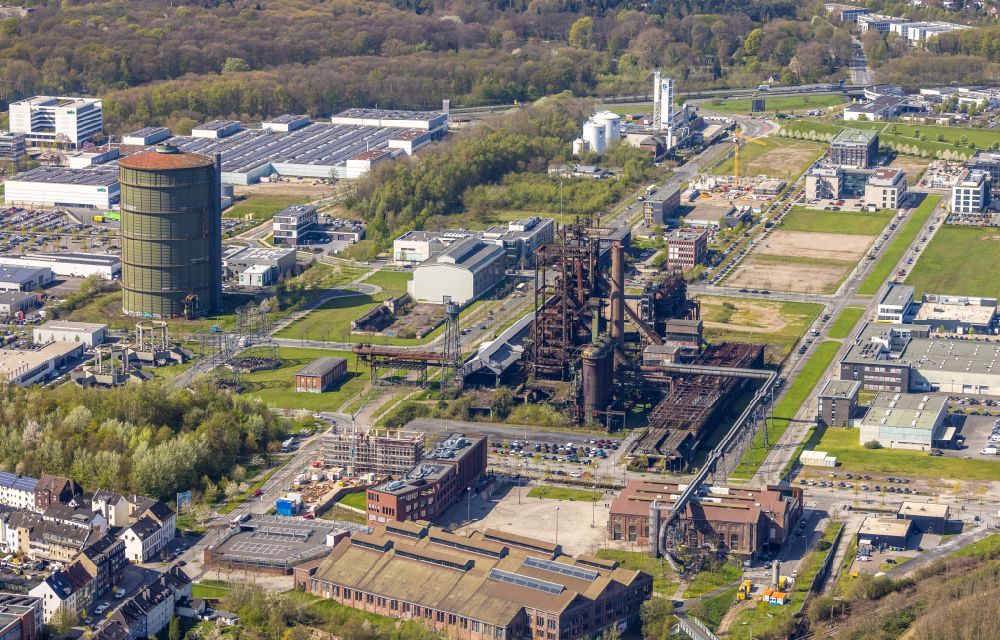 Luftaufnahme Dortmund - Ruine des ehemaligen Stahlwerks in Dortmund im Bundesland Nordrhein-Westfalen