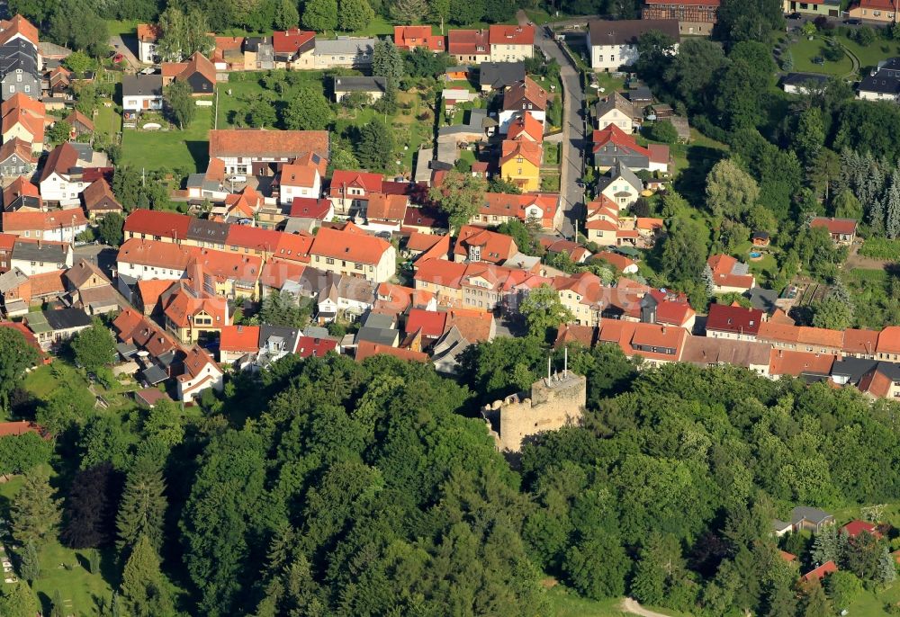Luftaufnahme Plaue - Ruine Ehrenburg in Plaue im Bundesland Thüringen