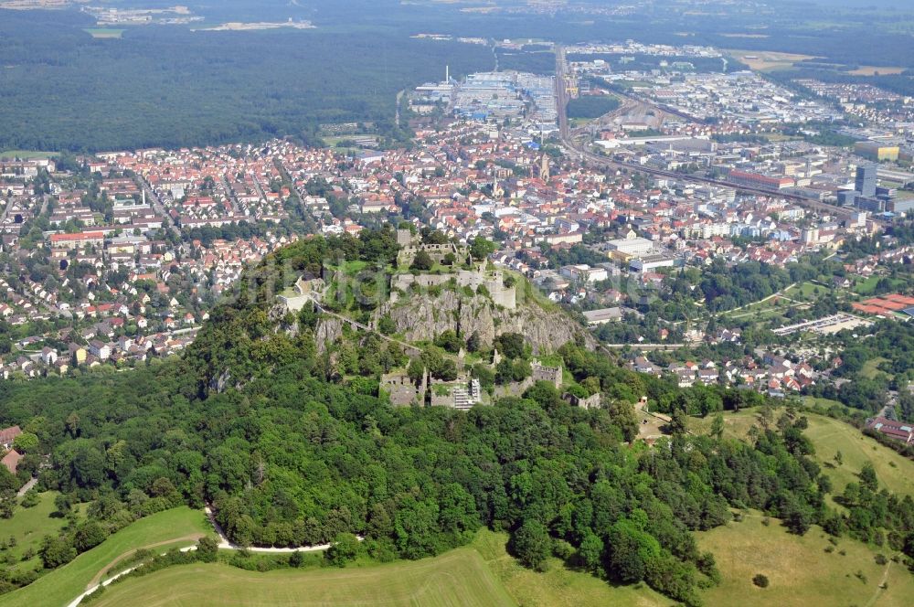 Luftaufnahme Hohentwiel - Ruine der Festung Hohentwiel in Baden-Württemberg