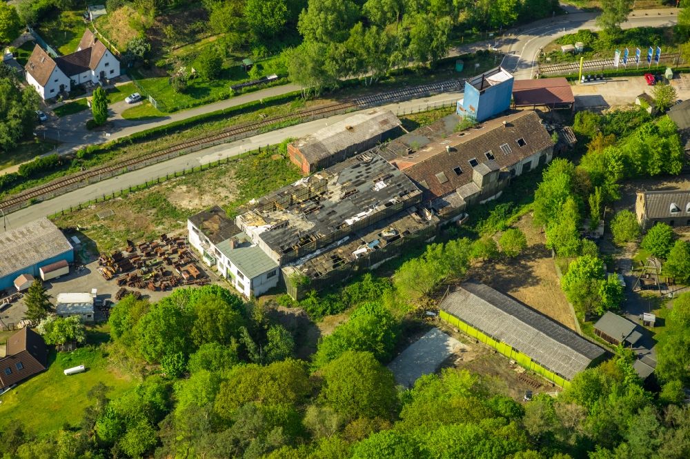 Luftbild Witten - Ruine der Gebäude und Hallen an der Muttentalstraße in Witten im Bundesland Nordrhein-Westfalen, Deutschland