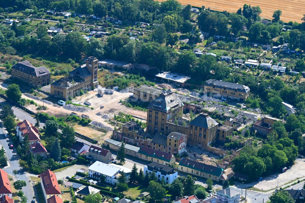 Luftaufnahme Leipzig - Ruine der Gebäude und Hallen der Sternburg - Brauerei in Leipzig im Bundesland Sachsen, Deutschland