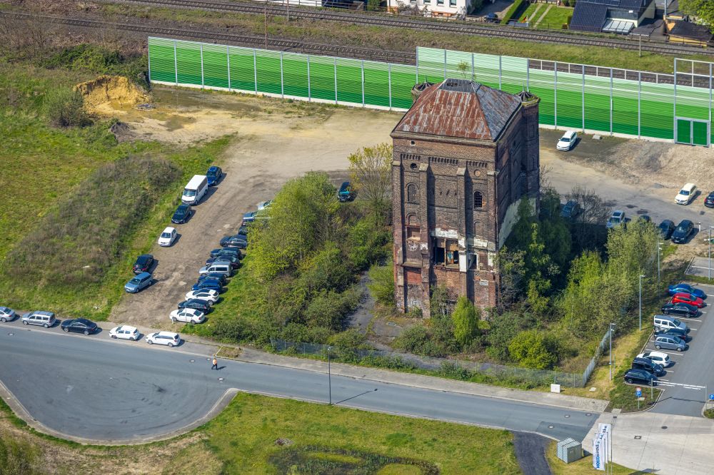 Luftbild Wanne-Eickel - Ruine Malakowturm in Wanne-Eickel im Bundesland Nordrhein-Westfalen, Deutschland