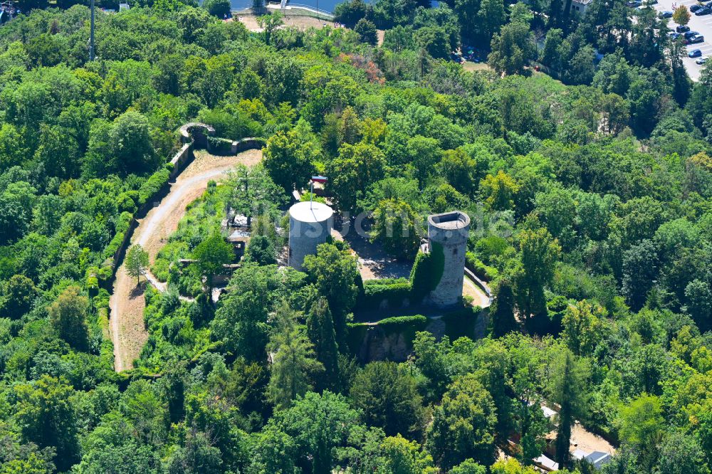 Luftaufnahme Nagold - Ruine und Mauerreste der Burgruine Burgruine Hohennagold in Nagold im Bundesland Baden-Württemberg, Deutschland