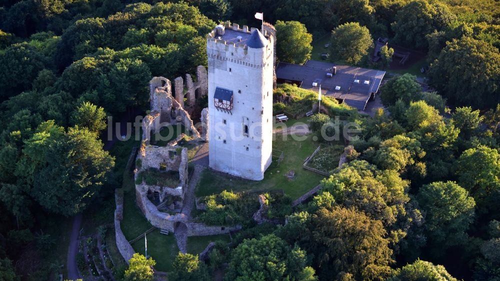 Luftbild Niederdürenbach - Ruine und Mauerreste der ehemaligen Burganlage Olbrück in Niederdürenbach im Bundesland Rheinland-Pfalz, Deutschland
