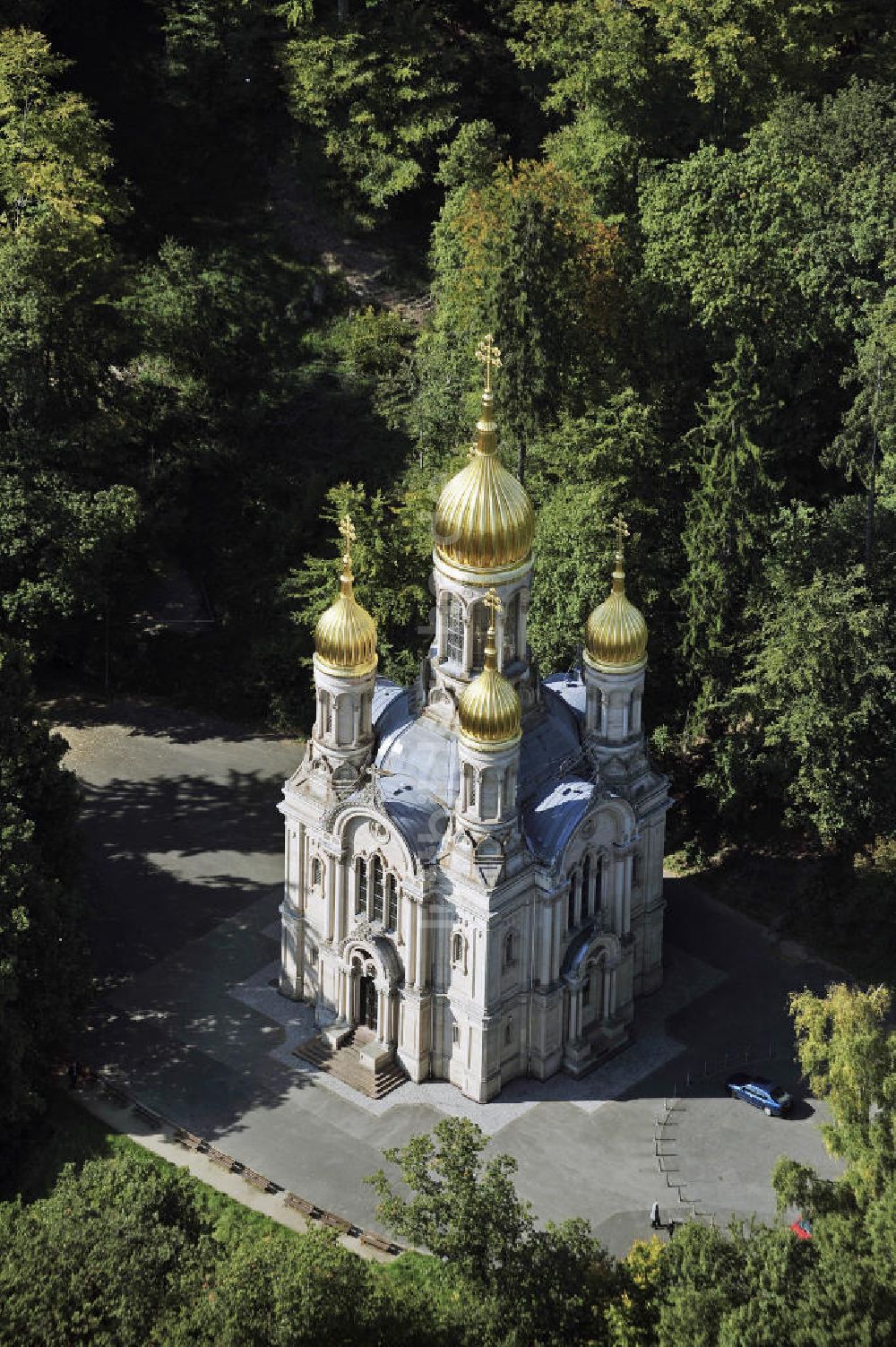 Wiesbaden aus der Vogelperspektive: Russisch-Orthodoxe Kirche Wiesbaden