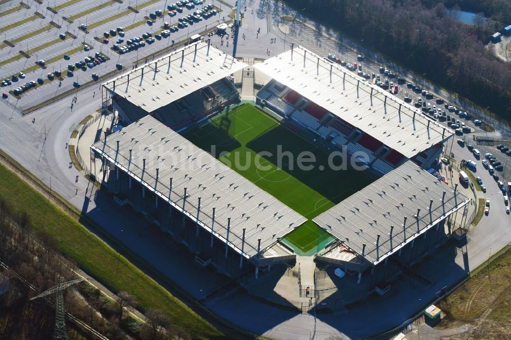 Essen aus der Vogelperspektive: RWE - Rot-Weiß Stadion in Essen im Bundesland Nordrhein-Westfalen