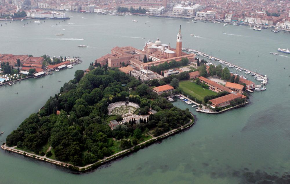 Luftaufnahme Venedig - San Giorgio Maggiore und Dogenpalast Venedig
