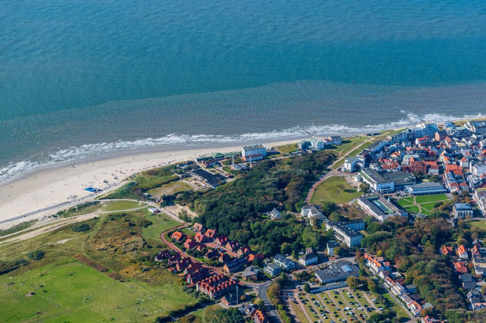 Luftbild Norderney - Sandstrand- Landschaft an der Nordsee zur Insel Norderney im Bundesland Niedersachsen