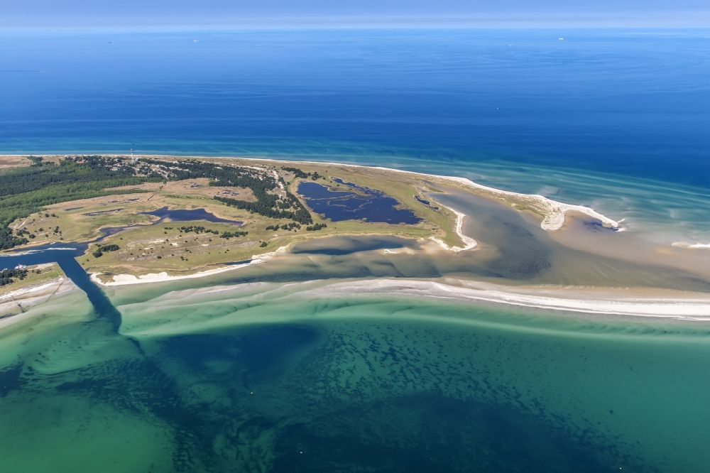 Luftbild Born am Darß - Sandstrand- Landschaft der Ostsee in Darsser Ort im Bundesland Mecklenburg-Vorpommern, Deutschland