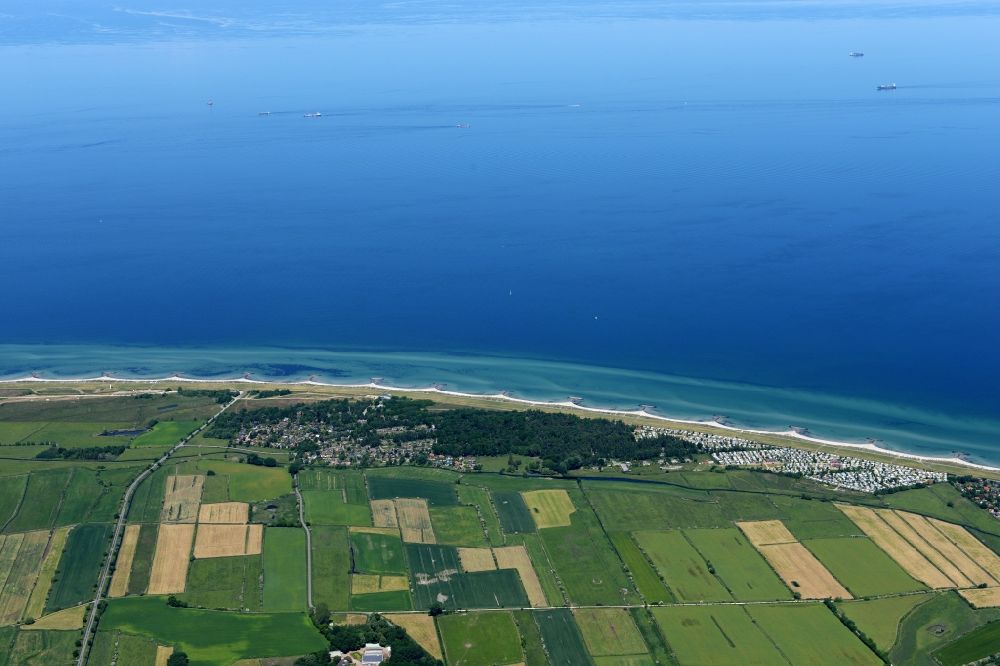 Luftbild Heidkate - Sandstrand- Landschaft an der Ostsee in Heidkate im Bundesland Schleswig-Holstein