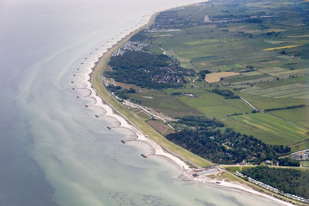 Luftbild Heidkate - Sandstrand- Landschaft an der Ostsee in Heidkate im Bundesland Schleswig-Holstein