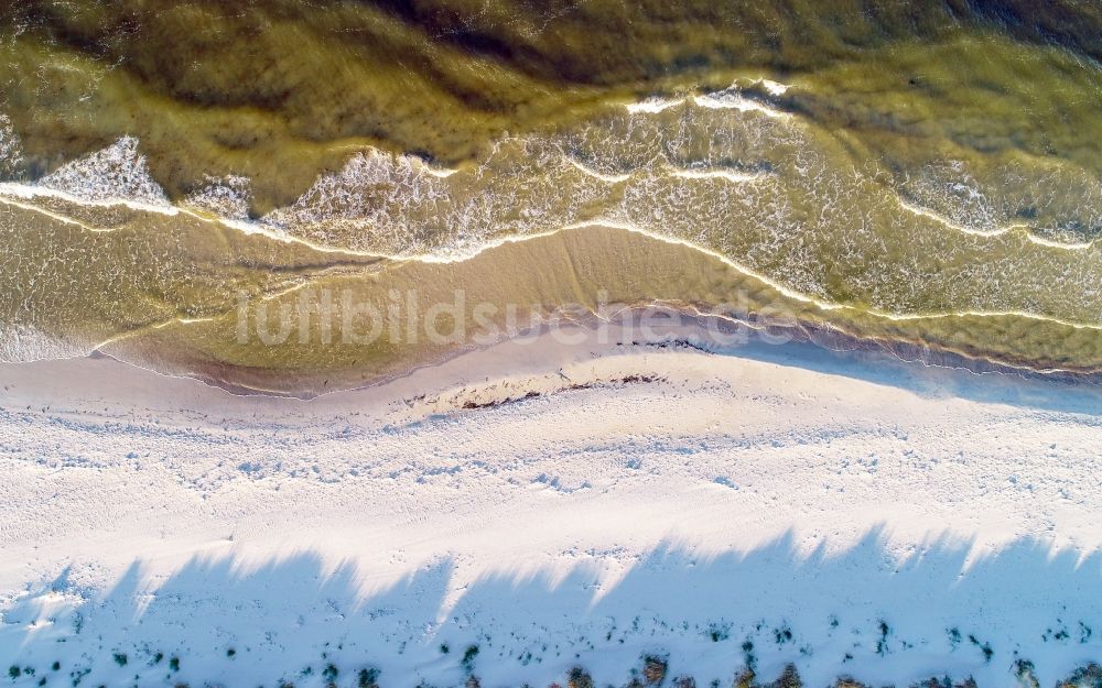 Luftbild Nexö - Sandstrand- Landschaft der Ostsee- Insel Bornholm in Nexö in Region Hovedstaden, Dänemark