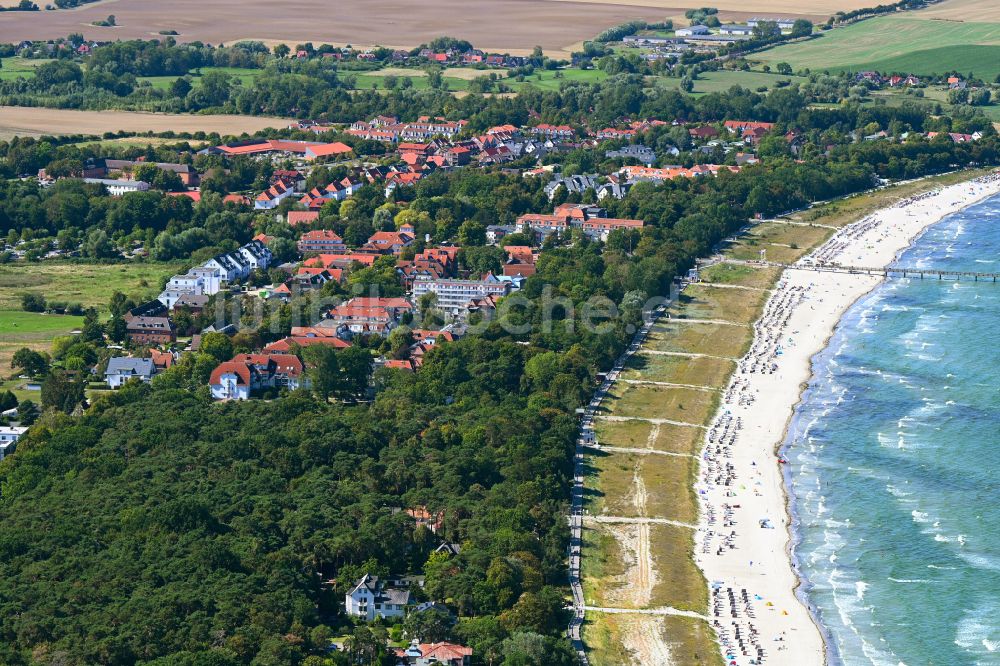 Luftbild Ostseebad Boltenhagen - Sandstrand- Landschaft der Ostsee in Ostseebad Boltenhagen im Bundesland Mecklenburg-Vorpommern, Deutschland