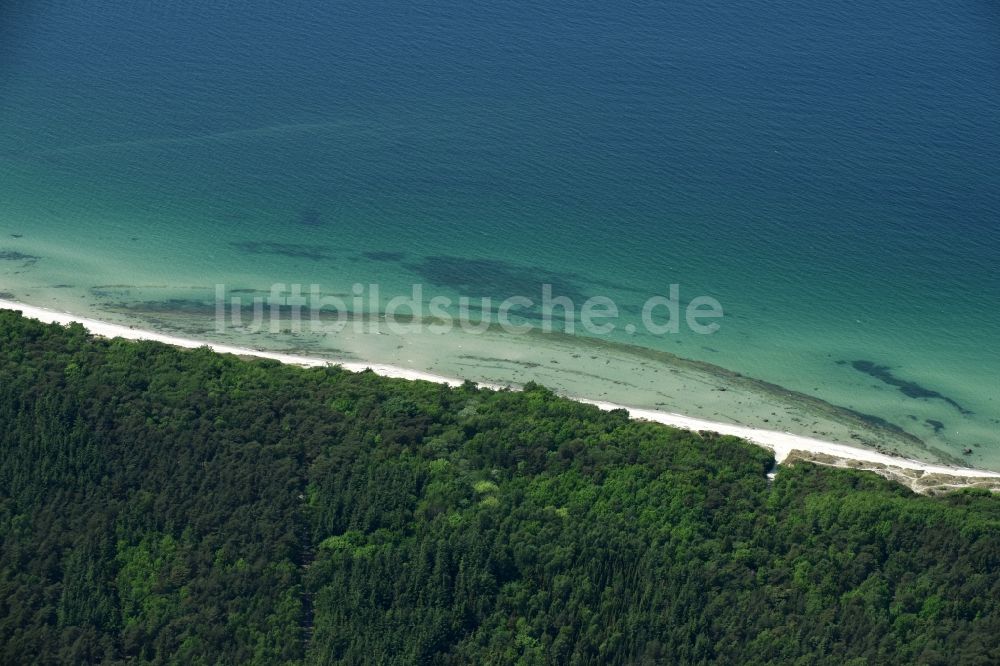 Luftbild Ronne - Insel Bornholm - Sandstrand- Landschaft an der Ostsee in Ronne - Insel Bornholm in , Dänemark