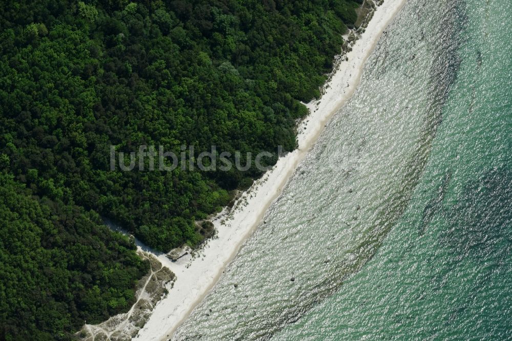 Luftaufnahme Ronne - Insel Bornholm - Sandstrand- Landschaft an der Ostsee in Ronne - Insel Bornholm in , Dänemark