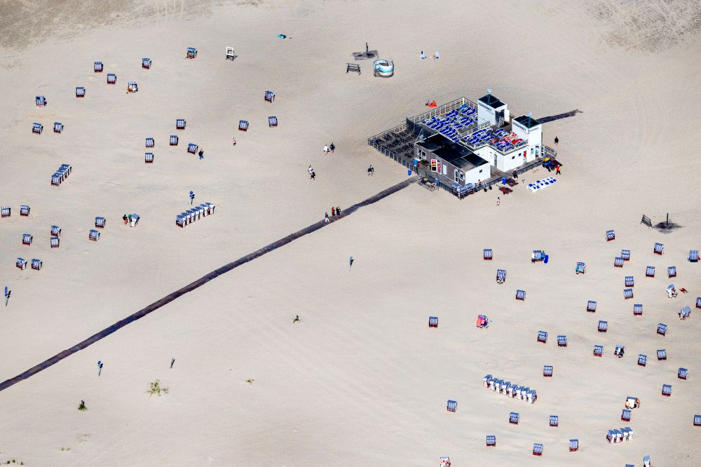 Luftaufnahme Norderney - Sandstrand- Landschaft Strandoase in Norderney im Bundesland Niedersachsen, Deutschland