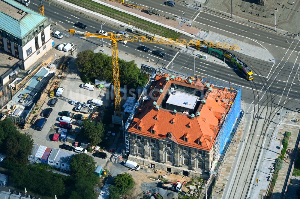 Luftbild Dresden - Sanierung Blockhaus - Neustädter Wache im Ortsteil Innere Neustadt in Dresden im Bundesland Sachsen, Deutschland