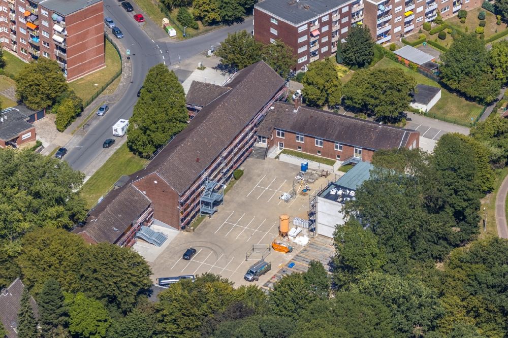 Luftbild Hamm - Sanierung eines Gebäudekomplexes an der Berliner Straße - Joseph-Haydn-Straße im Ortsteil Bockum-Hövel in Hamm im Bundesland Nordrhein-Westfalen, Deutschland