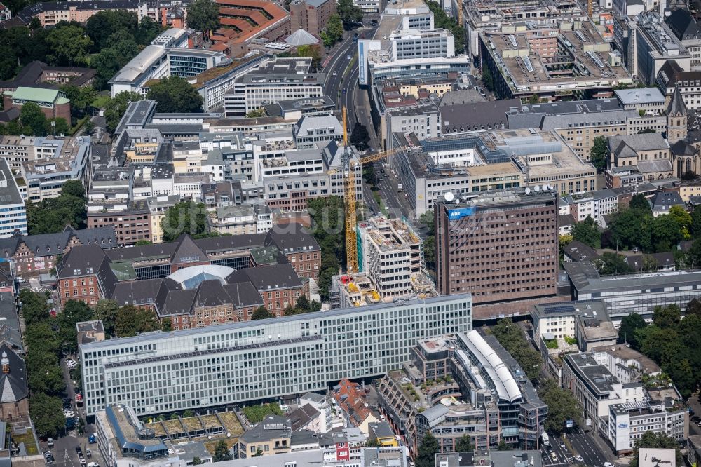 Köln von oben - Sanierung eines Gebäudekomplexes WDR-Filmhaus in Köln im Bundesland Nordrhein-Westfalen, Deutschland