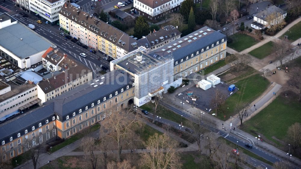 Bonn aus der Vogelperspektive: Sanierung des Koblenzer Tores der Rheinischen Friedrich-Wilhelms-Universität in Bonn im Bundesland Nordrhein-Westfalen, Deutschland