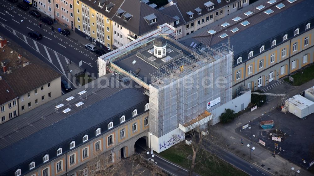 Luftbild Bonn - Sanierung des Koblenzer Tores der Rheinischen Friedrich-Wilhelms-Universität in Bonn im Bundesland Nordrhein-Westfalen, Deutschland