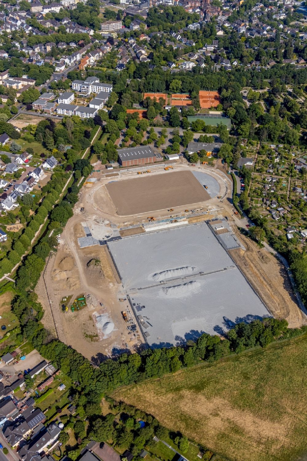 Luftbild Dinslaken - Sanierung der Sportplatzanlagen in Dinslaken im Bundesland Nordrhein-Westfalen