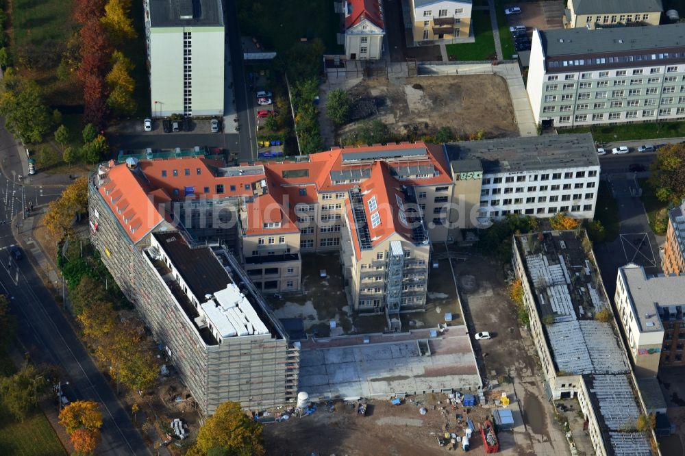 Luftaufnahme Leipzig - Sanierung und Umbau der ehemaligen Druckerei VEB Interdruck Leipzig im Bundesland Sachsen