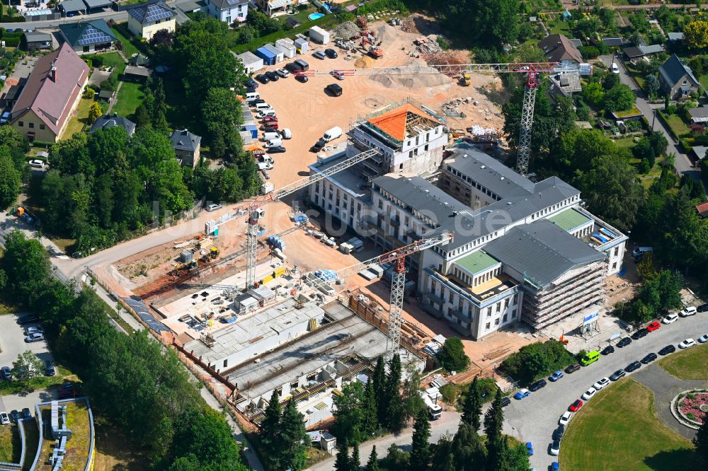 Luftaufnahme Chemnitz - Sanierung der Veranstaltungshalle Kulturpalast Rabenstein in Chemnitz im Bundesland Sachsen, Deutschland