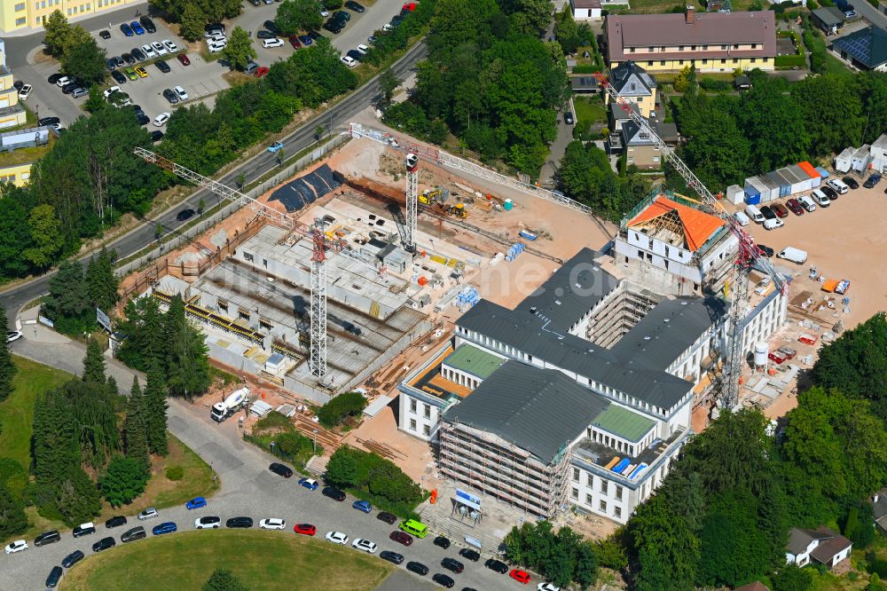 Luftbild Chemnitz - Sanierung der Veranstaltungshalle Kulturpalast Rabenstein in Chemnitz im Bundesland Sachsen, Deutschland